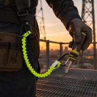 Elastic Tool Lanyard Coiled-Style Safety Gear Stitching for High-Altitude Work
