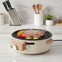 Portable Smokeless Tabletop Grill - Dual-Use Electric & Charcoal Home BBQ for Indoor Grilling