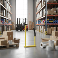 Ergonomic Handle Manual Stretch Film Dispenser Polished Finish Stretch Film Dispenser Galvanized Surface Shipping Supply for Warehouse, Logistics