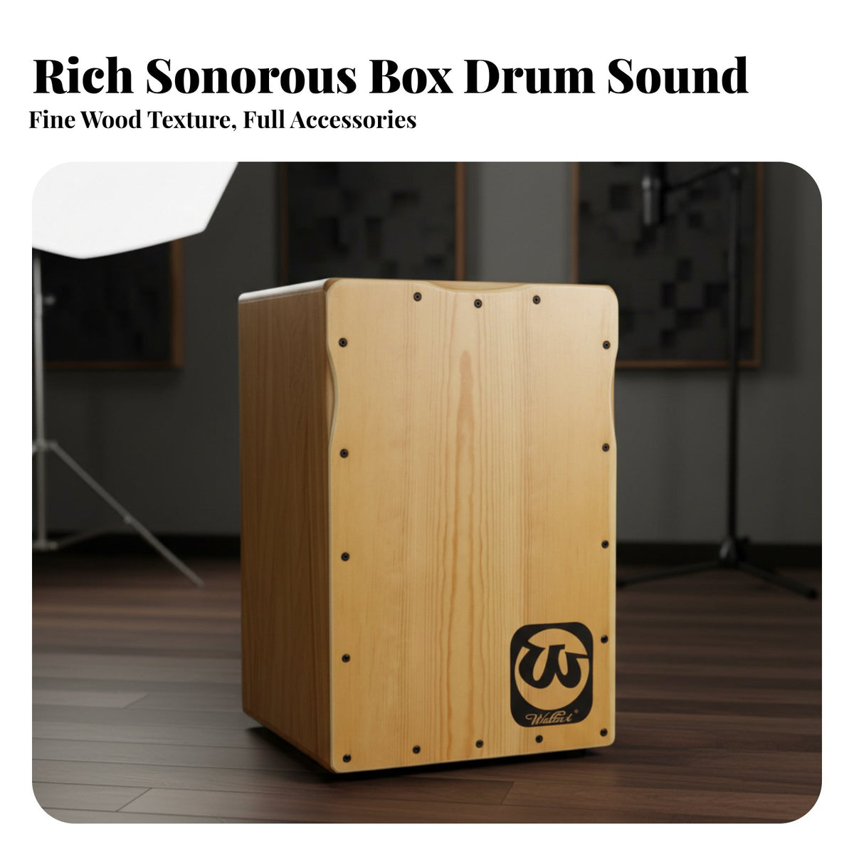 Trip Percussion Box Portable Wooden Percussion Instrument Small Size Percussion Instrument for Beginners, Music Lovers