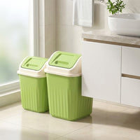 Set of 2 Kitchen Bins 12L, Silent Flip Lid, Square, Brand New Polymer