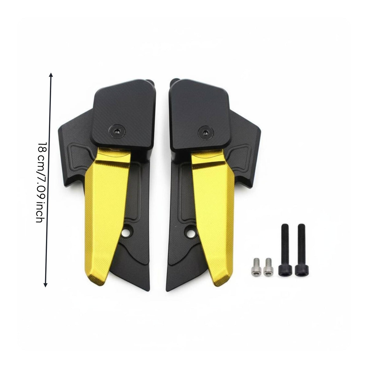 Deployable Foot Pedals Easy Installation Foldable Footrests Adjustable Rear Foot Pegs for Passengers