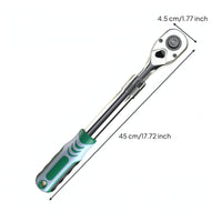 Telescopic Ratchet Wrench Heavy-Duty Tool Non-Slip for Automotive Repair, DIYers