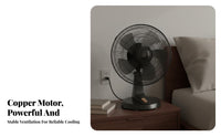 Wide Angle Oscillation Oscillating Desk Fan Safety Grille Tabletop Cooling Fan Multiple Speed Settings Energy Saving for Students, Bedroom, Office, Dorm Room