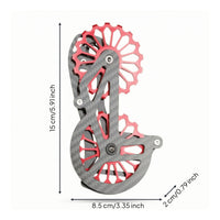 Rear Derailleur Cage Assembly Lightweight Derailleur Cage with Pulley Wheels Open-Frame Component for Drivetrain Upgrade