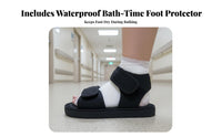 Safeguarding Foot Fracture Recovery Shoe Adjustable Straps Medical Shoe for Bandaged Foot Non-Skid Sole Ventilated Toe Cast Sandal Breathable Material for Patients, Adults, Seniors, Injury Rehabilitation, Indoors, Home, Outdoors