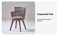 Comfortable Cushion Upholstered Seat Restaurant Chair Long-Lasting Construction Upholstered Dining Chair Ergonomic Backrest Slatted Back Armchair Heavy Duty for Business Owners, Event Planners, Homeowners, Quick-Service Shop, Eatery, Hotel, Kitchen
