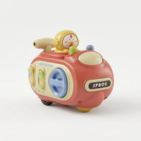 Toy Motorcycle with Whistle Cartoon Press and Go Toy Batterybattery-Less Interactive for Toddlers, Playroom, Daycare