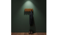 Piano Key Coat Rack Drill Installation Retractable Wall Hanger Solid Wood Foldable Hook Rack for Bedroom