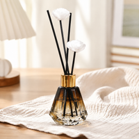Diamond Glass Diffuser Bottle, Clear Empty Reed Diffuser Bottle for Home Bedroom Decor, Wholesale