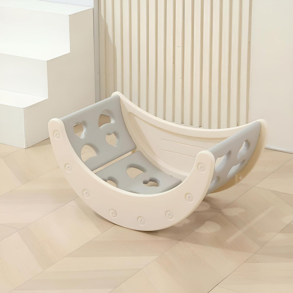 Multifunctional Infant Climbing Frame, Storage Cabinet, Book Organizer, Rocking Chair, Play Table