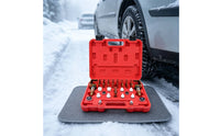 26 Pieces Climate Control Leak Detection Adapter Kit Efficient Automotive Cooling System Test Kit with Case Leak Tester for Home Mechanics