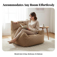 Soft and snug Single-Person Floor Lounger Modern Design Bean Bag No Assembly Required Lounge Chair Ergonomic Support for Young Adults, Students, Teenagers, Living Room, Bedroom, studying corner, Apartment