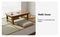 Japanese Design Foldable Tatami Desk Space-Saving Foldable Tatami Table No Assembly Required Household Furniture Versatile Use for Apartment Dwellers, Tea Enthusiasts, Bay Window, Bedroom, Dormitory, Small Areas