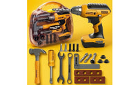 Clear-Front Toy Toolbox Interchangeable Bits Toy Drill Set Directional Control Kids Tool Box Handheld