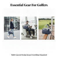 Detachable Shoulder Strap Golf Clothing Bag Top Carry Handles Golf Travel Bag Front Zip Pocket Sports Gear Zippered Compartment