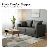 Light Luxury Feel 2-Seater Straight Sofa Minimalist Design 2-Seater Loveseat Small Space suitable Living Room Furniture space-efficient Size for Apartment Dwellers, Business Owners, Office Workers, Boutique, attic-style apartment, Waiting Area, Bedroom