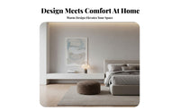 Round Pouf Pillow Wabi-Sabi Aesthetic Round Hassock Uniform Color Thick Padding for Interior Decorators, Bay Opening