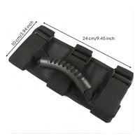Black Car Roof Grab Handle Woven Textile Interior Grab Handle Textured Grip Finger Grooves