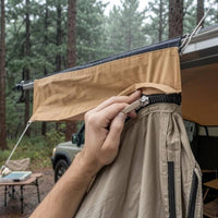 Black Trim Awning Room Panel Soft-Sided Zippered Screen Panel Rectangular Garden Shelter