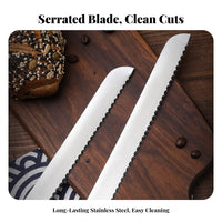 Serrated Bread Anti-Rust Bread Slicing Sturdy Stainless Steel Cake Cutting Tool for Chefs, Home Cooks, Restaurant