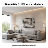 Geometric Grid Shelf Multi-Functional Floating Rack Easy Installation for Study