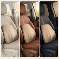 Memory Foam Car Neck Pillow and Lumbar Support Cushion Set