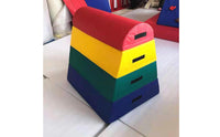 Arched Jumping Box Safe Training Children Vaulting Horse Shock Absorbing Soft Gymnastics Obstacle for Kindergarten Students, Kids, Playroom, Gym, School