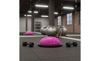 Stable Base Fitness Half Ball with Resistance Bands Full Body Workout Fitness Half Ball Anti-Slip Surface Balance Dome Portable for Women, Beginners, Gym