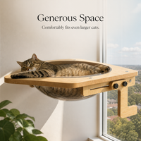 Cat Hammock Window Perch Bed with Large Space Capsule Design for All Seasons