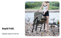 Foldable Design Moon Chair space-saving Portable Seating Lightweight Camping Seat Easy Setup for Campers, Beachgoers, Anglers, Fishing, Beach, Picnics, rearyard