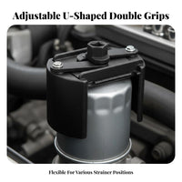 Reversible 2 Jaw Oil Filter Wrench Secure Grip Two Claw Oil Filter Spanner Heavy Duty for Mechanics, DIYers, Auto Repair Shop, Garage
