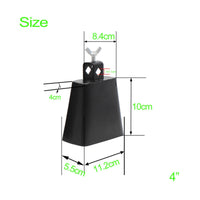 Easy Mounting Metal Cowbell Loud and Clear Sound Mountable Cowbell Long-Lasting Construction for Drummers, Percussionists