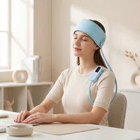 Rechargeable Airbag Head Massager Heated Electric Head Massage Band Portable Heat for Office Workers
