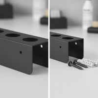 High Capacity Car Detailing Brush Holder Compact Detailing Brush Holder Black Tool Organizer Long-Lasting for Garage
