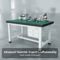 High Load Capacity Heavy-Duty Workbench Wear Resistant Industrial Assembly Table Adjustable Non-Slip Feet Steel Frame Work Bench for Factory Workers, Technicians, Laboratory, Warehouse, Garage, Basement