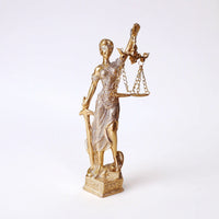 Lady Justice Statue Tabletop Lady Justice Figurine Textured for Bookshelf