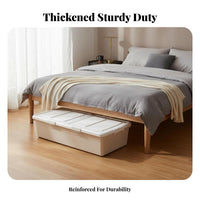 Wheeled Under-Bed Box Space-Saving Wheeled Underbed Box Stackable Design