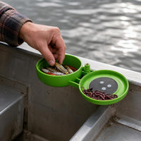 Mini Magnetic Fishing Bait Tray with Double-Layer Design for Fishing Chairs and Boxes