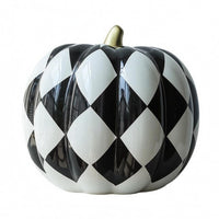 Golden Stem Pumpkin Decor Large Ceramic Ornament Heavy Home Decoration