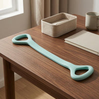 Figure-Eight Resistance Band Sage Green Figure 8 Resistance Band Fitness Gear Dotted Grip Lightweight