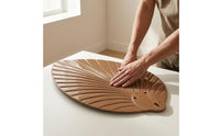ABS Leaf-Shaped Fan Blade Glossy Ceiling Fan Blade Ribbed House Hardware Brown