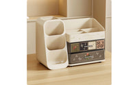 Makeup Organizer with Drawers Space-Saving Vanity Organizer with Drawers Easy to Clean Desktop Cosmetic Storage for Washroom