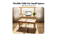 Space-Saving Foldable Bed Desk Multi-Functional Foldable Bed Tray with holders Multifunctional Floor Table Rounded Corners for Students, telecommuter Workers, Adults, Bay opening, Studying, Home Office, Dorm Room