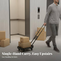 Lightweight Foldable Platform Trolley Compact Storage Foldable Push Vehicle High Load Capacity Hand Truck Comfort Grip Handle for Warehouse Workers, Office Personnel, Home Use, Garage, Workshop, Shopping