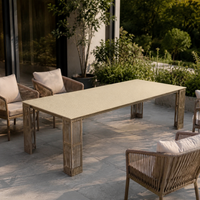 Outdoor Dining Set, Garden Table Set, 2-Person, Nordic Style, Waterproof, Sun Protection, Metal Frame