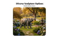 Fiberglass Animal Model Weather Resistant Realistic Animal Sculpture Hand-Painted Outdoor Decoration for Gardeners, Business Owners, Park, Yard, Patio
