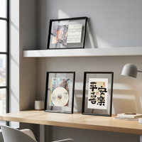 Double-Sided Transparent Picture Frame for Posters and CDs, Thickened Display Frame
