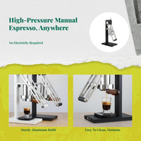 Manual Lever Espresso Machine, Portable High-Pressure Brewer