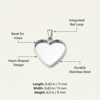 Stainless Steel Pendant Trays for Resin Jewelry Making, DIY Bezel Pendant Trays Kit, Blank Bezel Pendant for Crafts